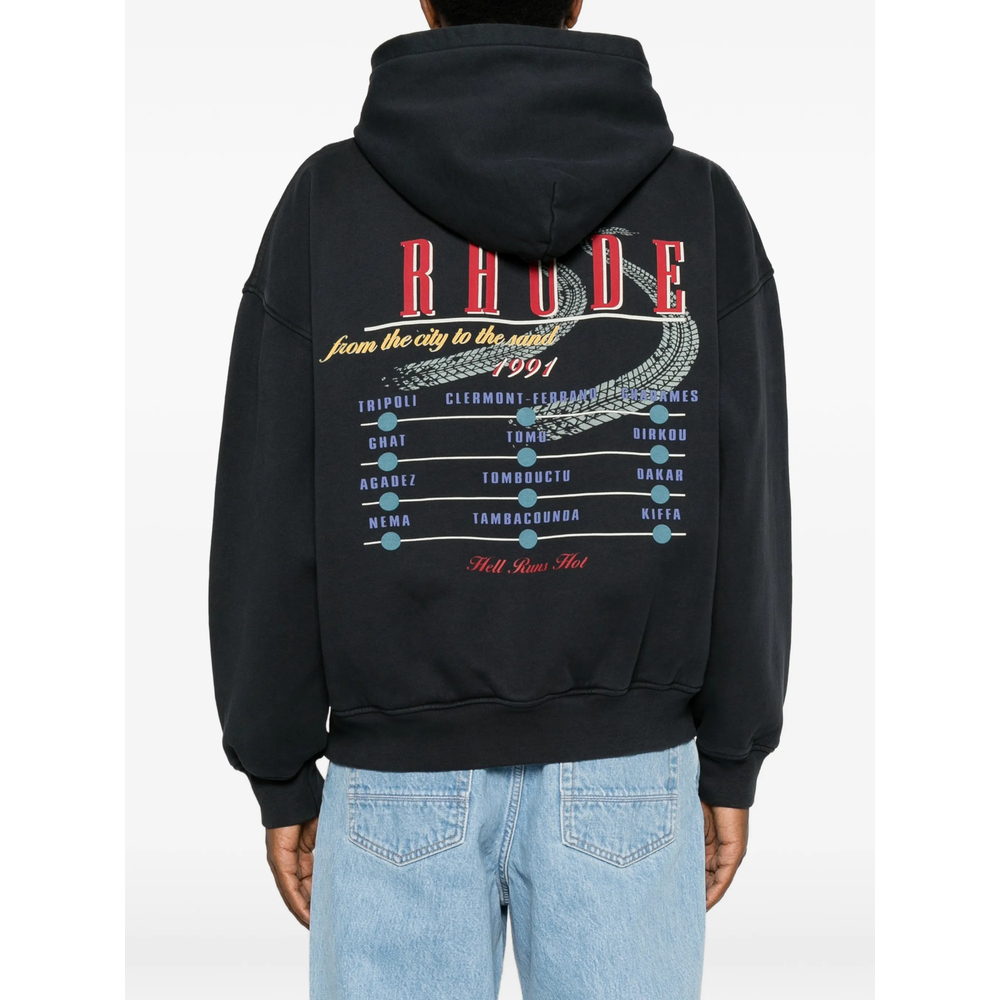 Graphic-Print Drawstring Hoodie
