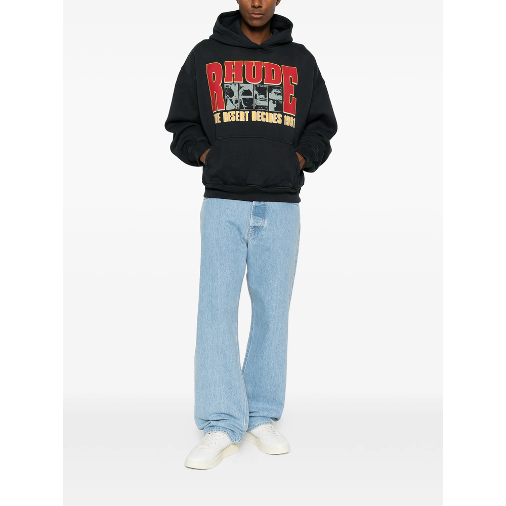Graphic-Print Drawstring Hoodie