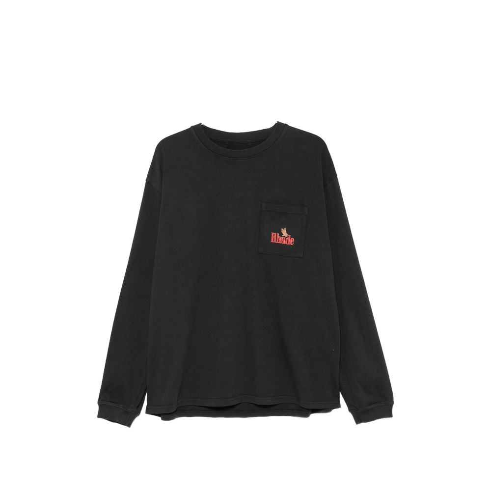 R H U D E Logo-print Chest-pocket T-shirt