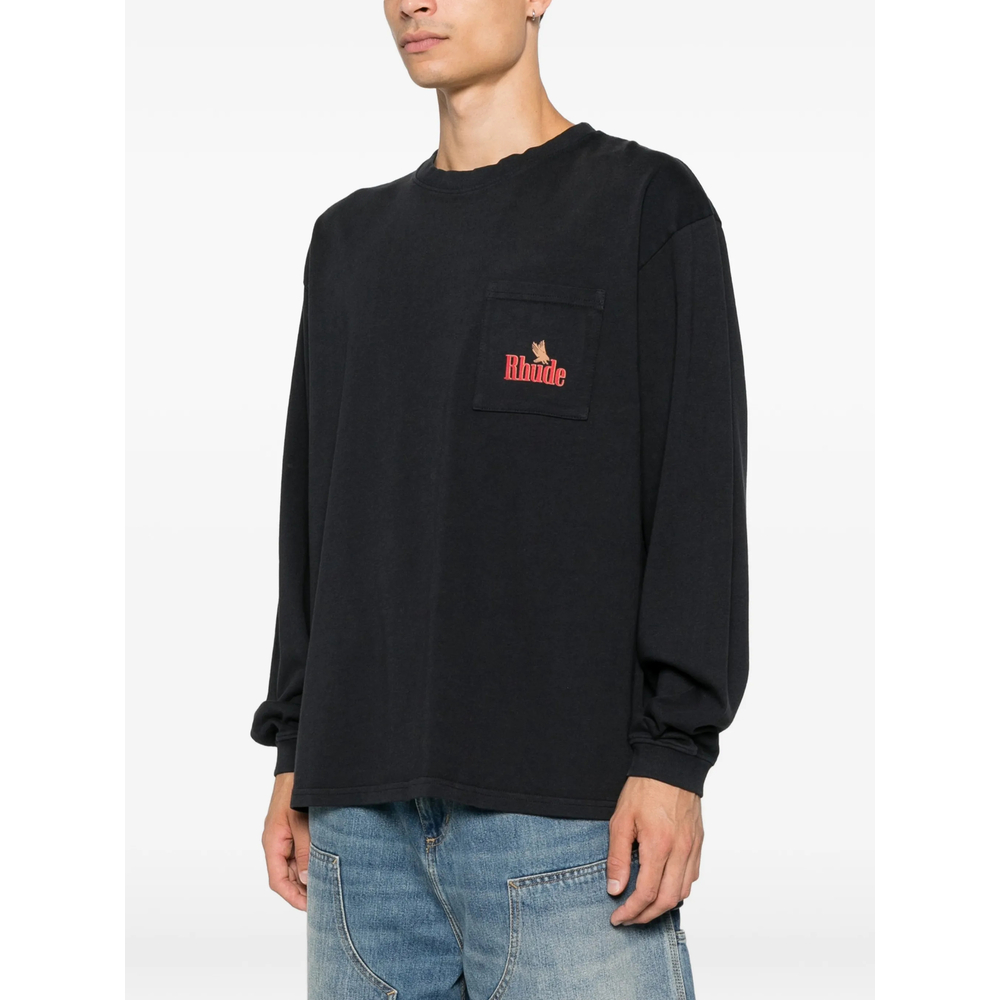 Logo-Print Chest-Pocket T-Shirt