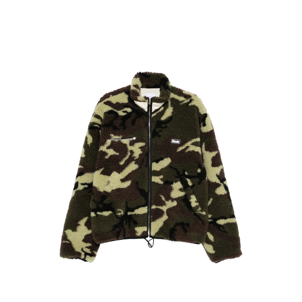 R H U D E Camouflage-print Logo-embroidered Jacket