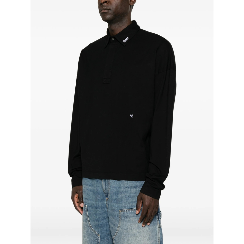 Logo-Embroidered Long-Sleeve Polo Shirt