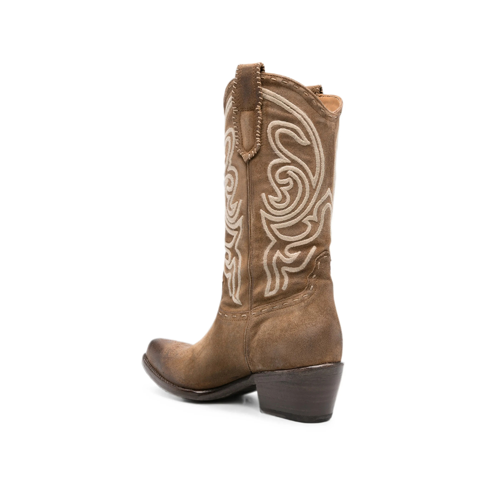 Leon Embroidered-Design Boots