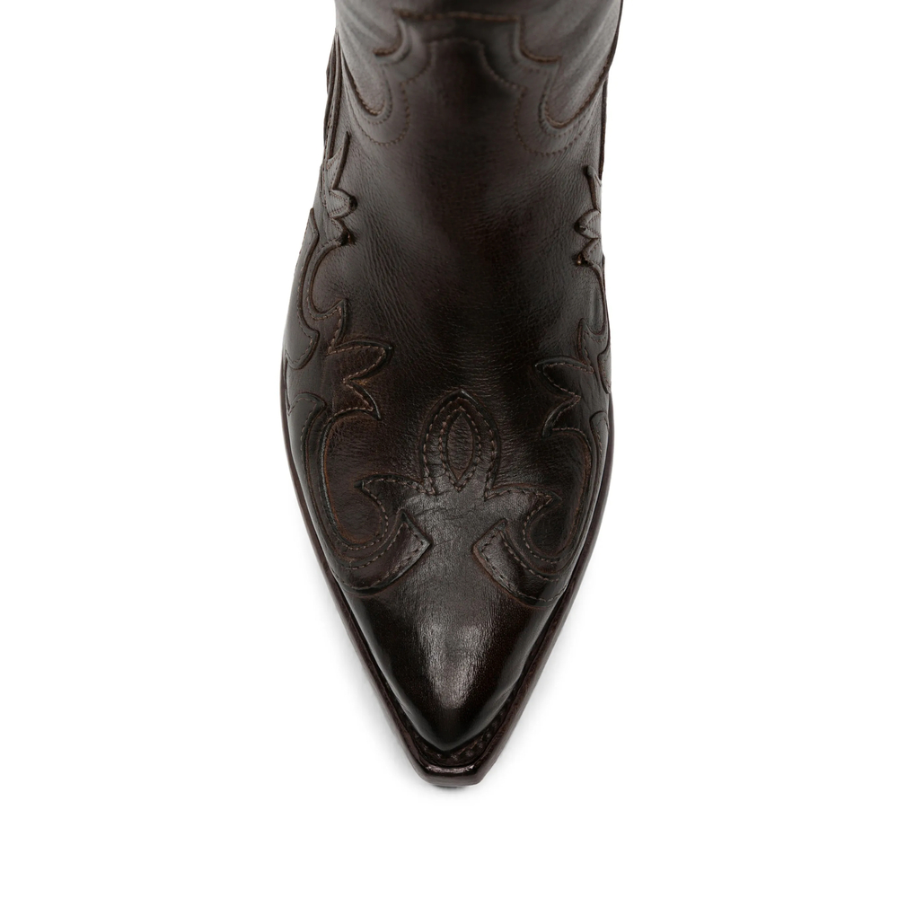 Embroidered Leather Boots