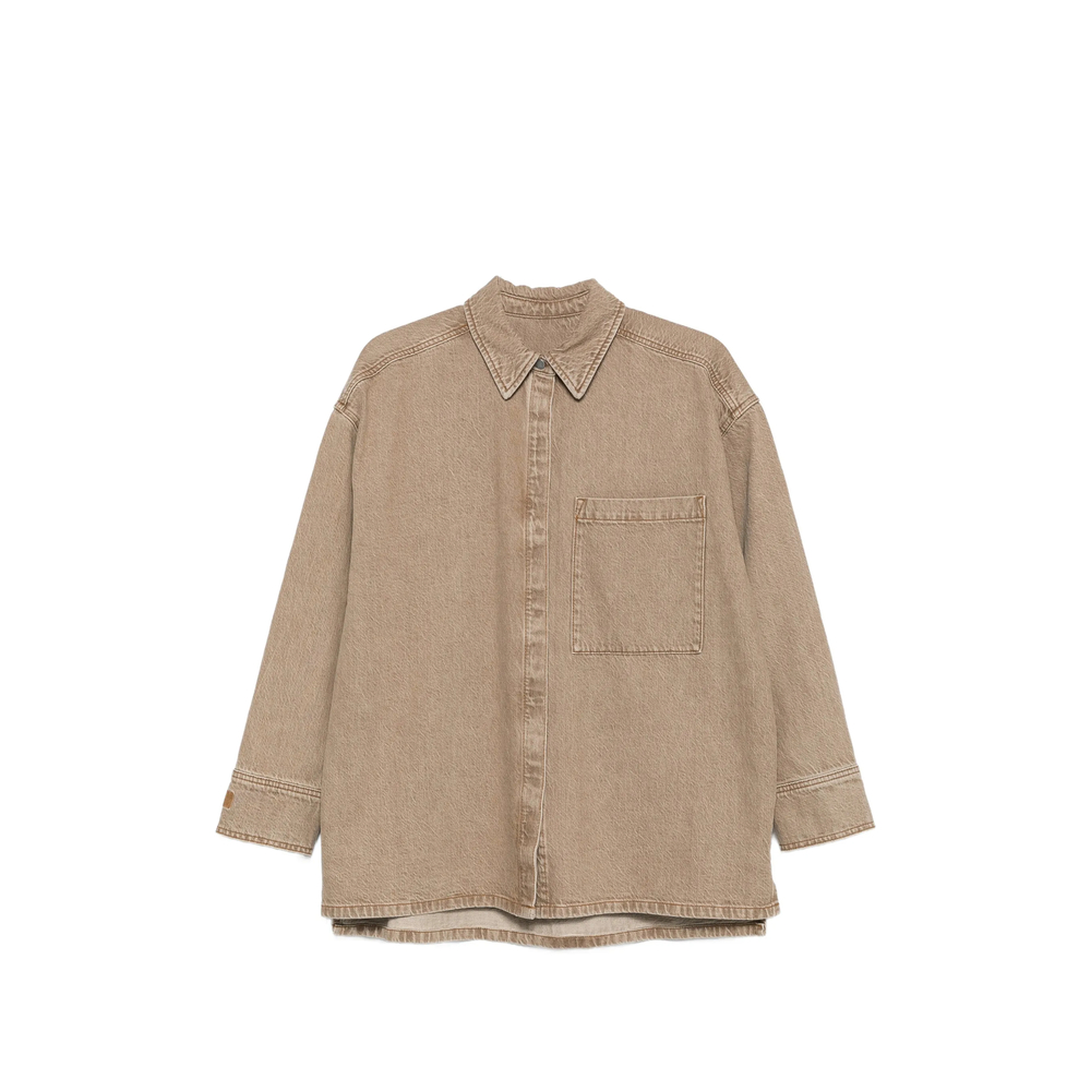 By Malene Birger Logo-embroidered Denim Shirt