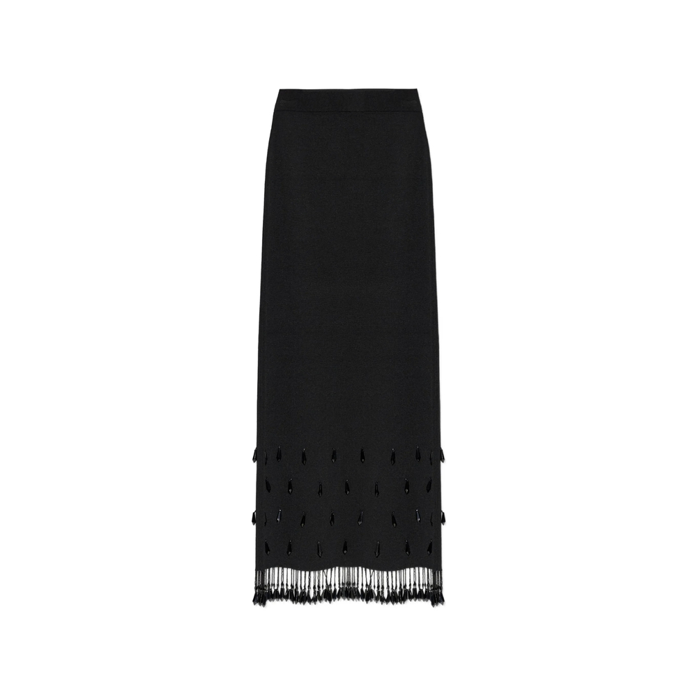 By Malene Birger Estilla Beaded Fringe Maxi Skirt