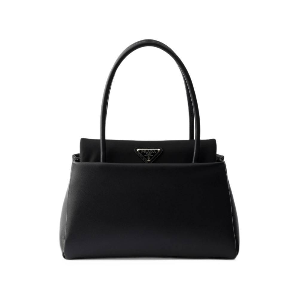 Passage Small Leather Bag With Re-Nylon Flap