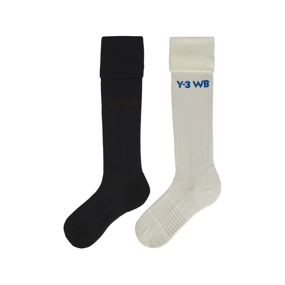 Y-3 X Wales Bonner X Wales Bonner Logo-print Knee-high Socks (set Of Two)