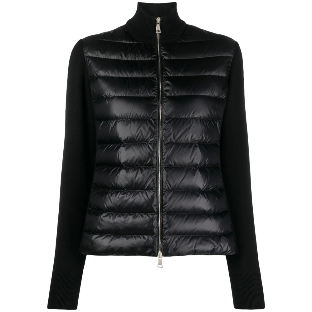 Moncler Quilted-panel Knit Cardigan
