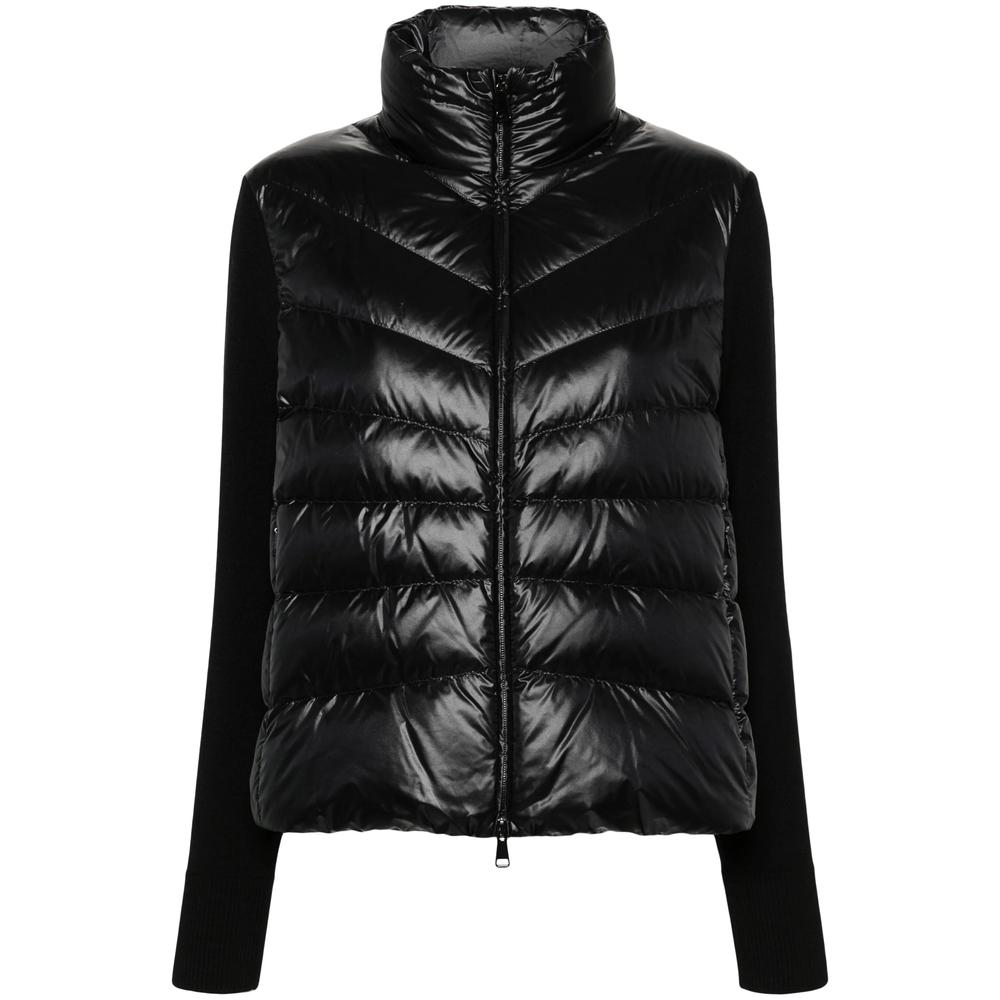 Moncler Logo-patch Quilted Jacket In Black