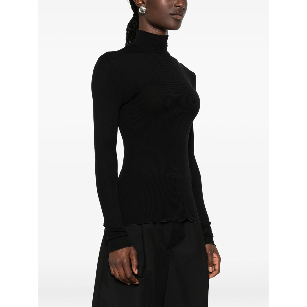 Costina Ribbed-Knit High-Neck Sweater