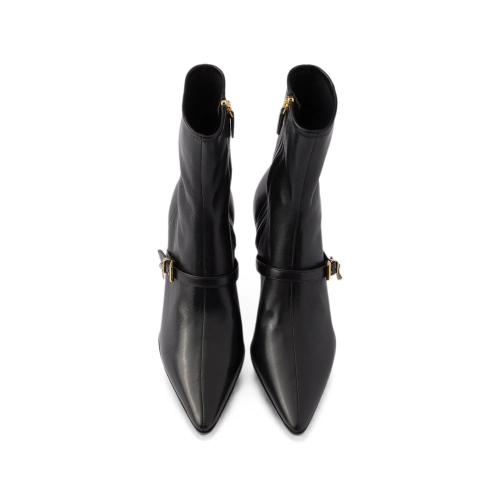 Stretch Nappa Leather Booties