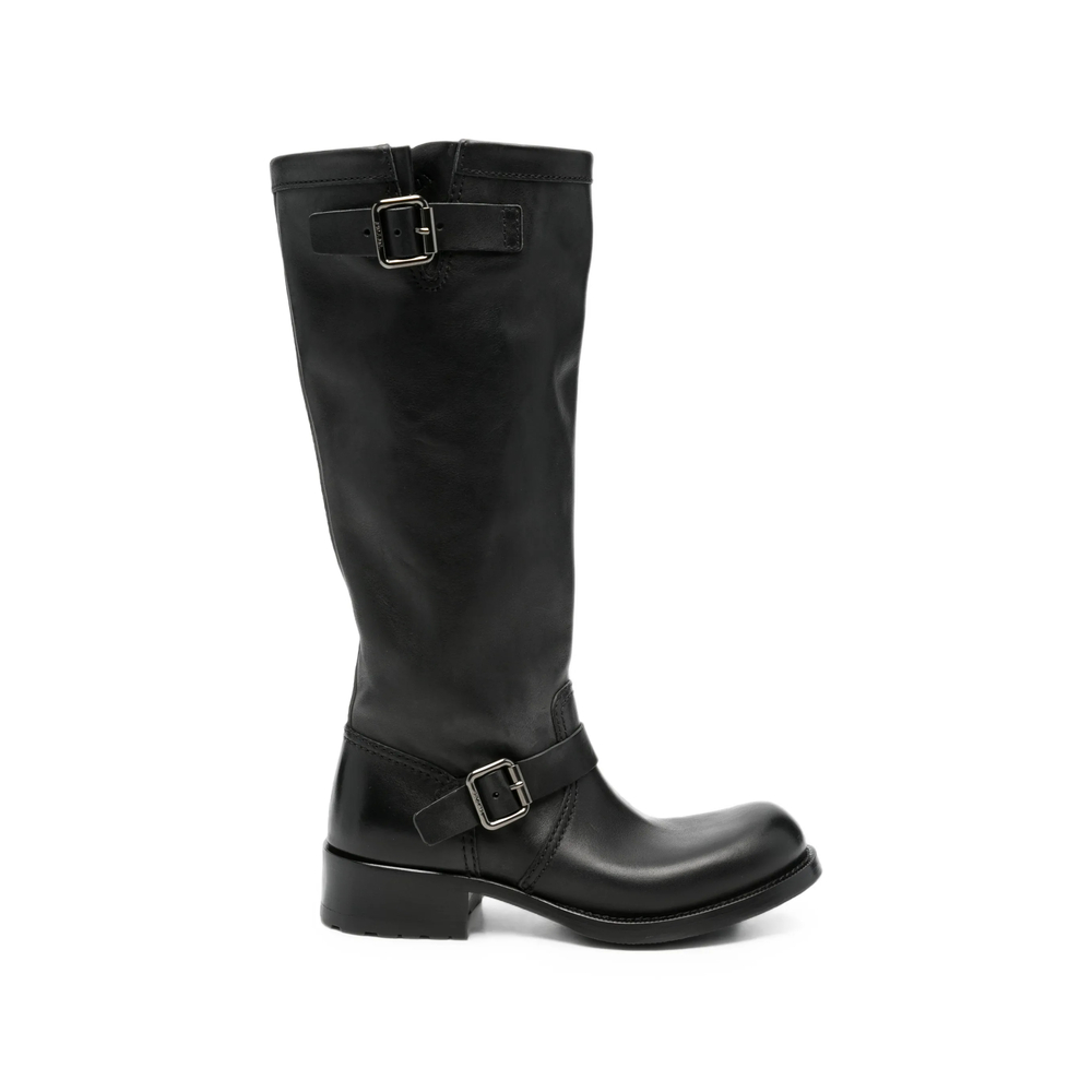 Prada Buckle-detail Knee-high Boots