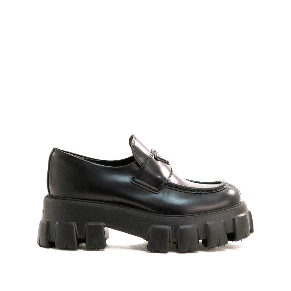 Prada Monolith Leather Loafers