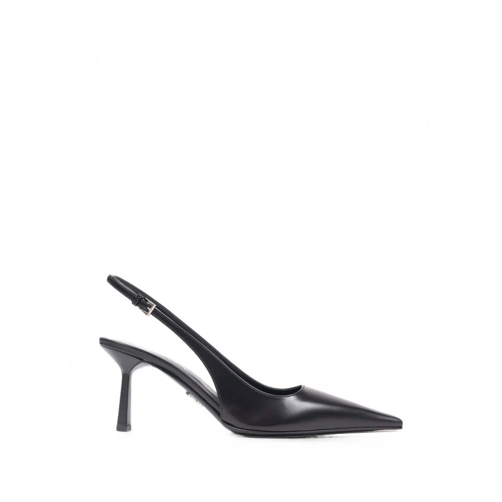 Prada Brushed Leather Slingback Pumps