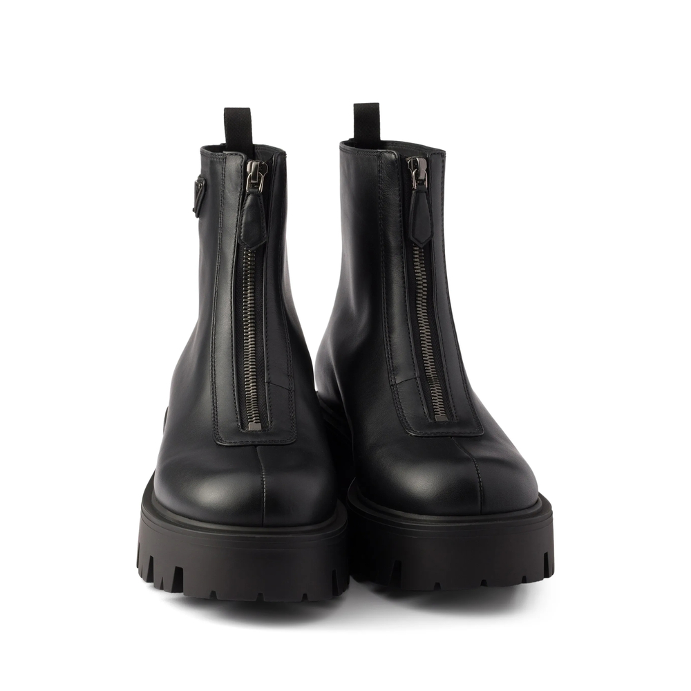 Leather Zipper Booties