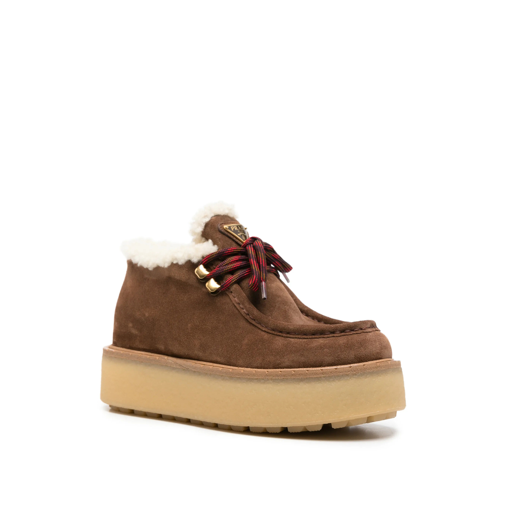 Shearling-Lined Suede Booties