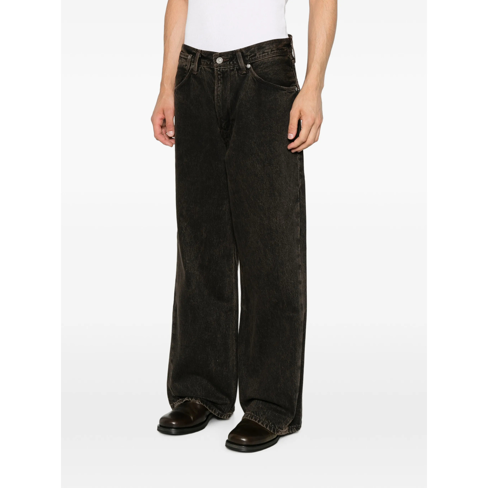 Twisted Baggy Wide-Leg Jeans