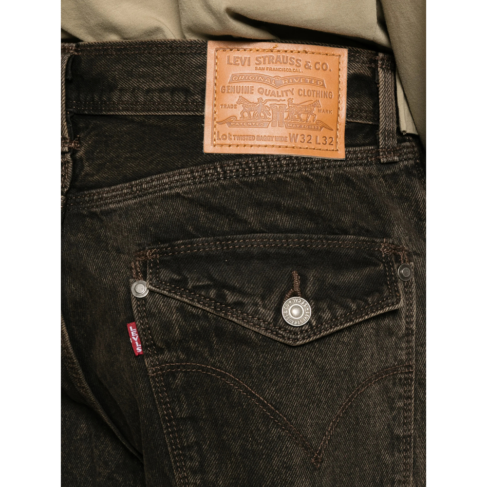 Twisted Baggy Wide-Leg Jeans