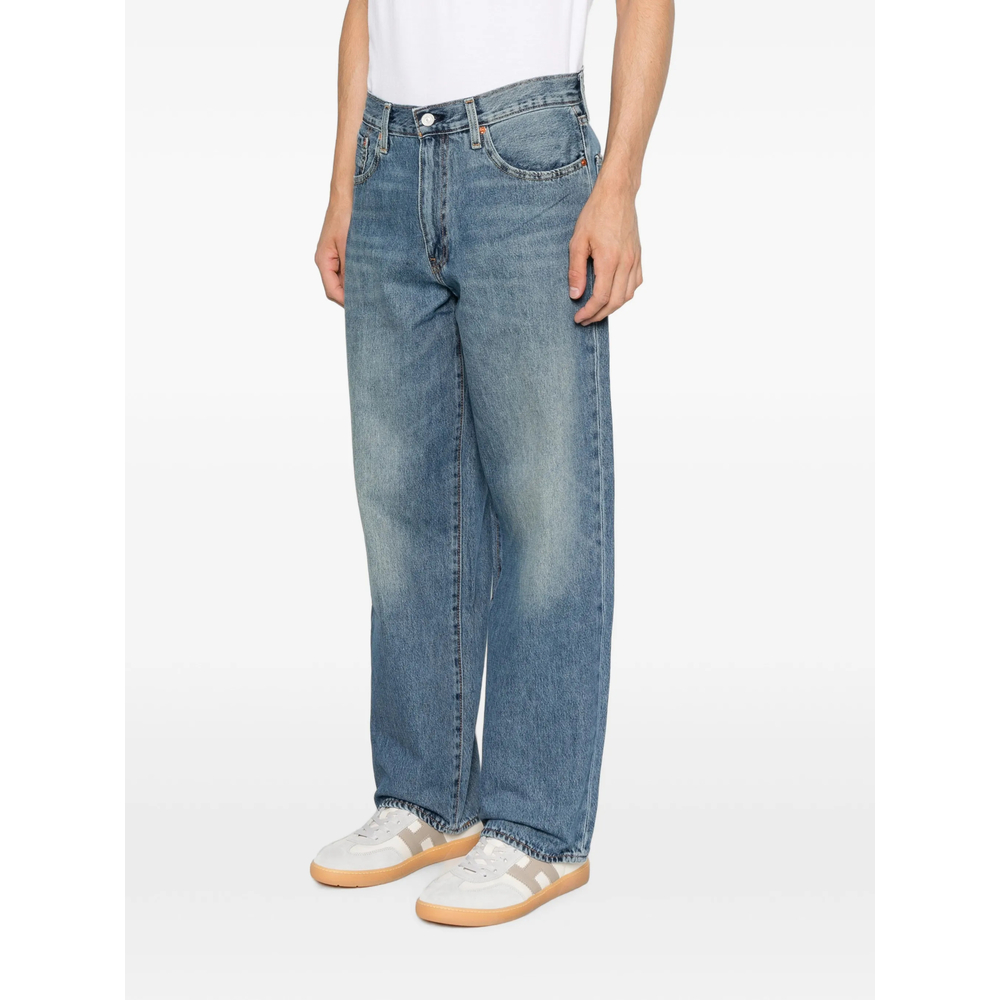 Faded Straight-Leg Jeans
