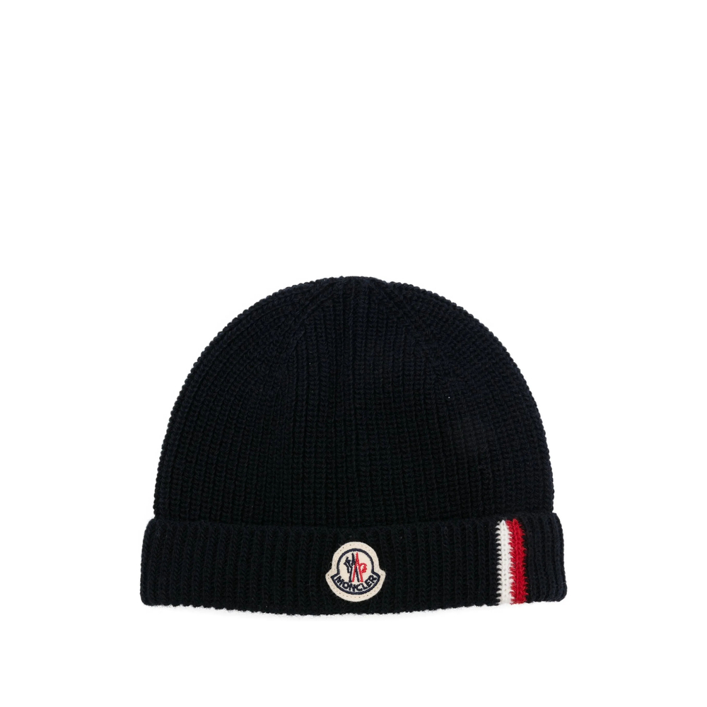 Moncler Logo-patch Ribbed Beanie