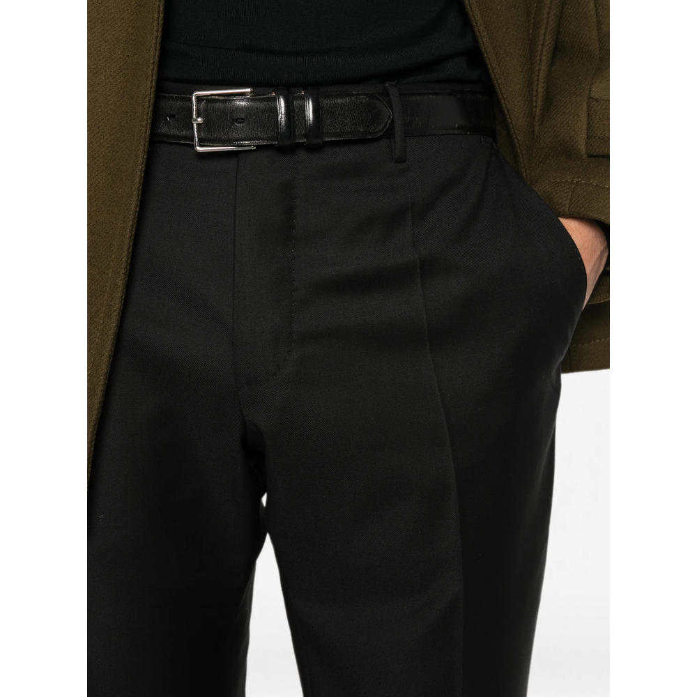 Pressed-Crease Belt-Loop Trousers