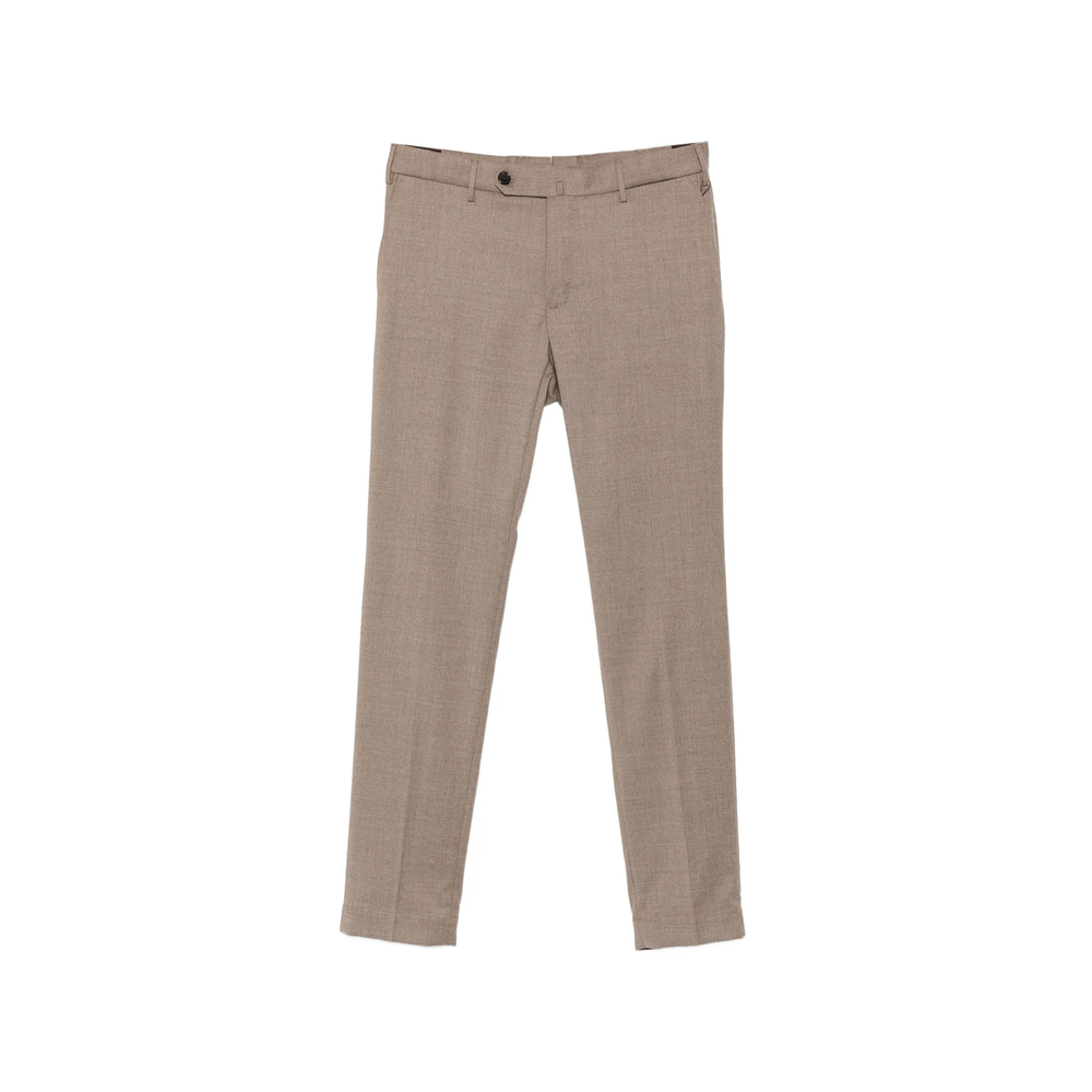 Belt-Loops Straight-Leg Trousers