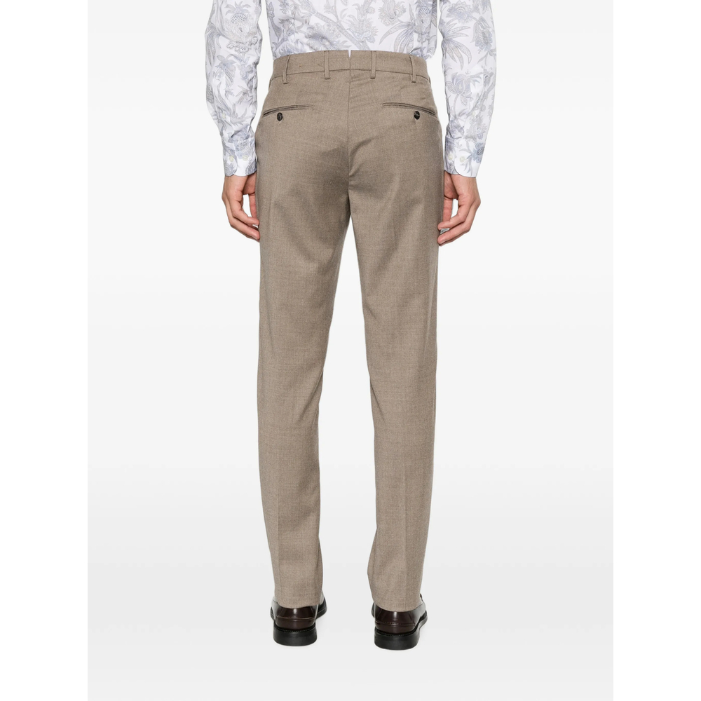 Belt-Loops Straight-Leg Trousers