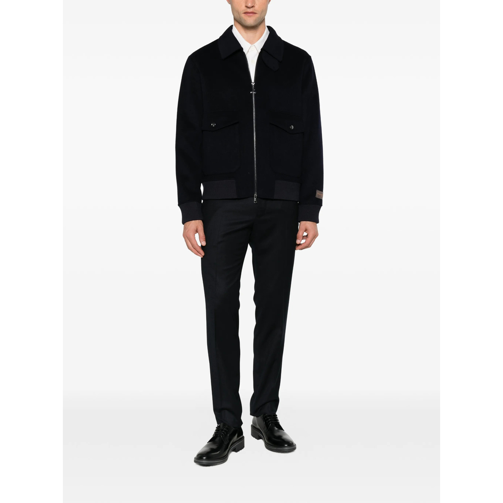 Pressed-Crease Straight-Leg Trousers