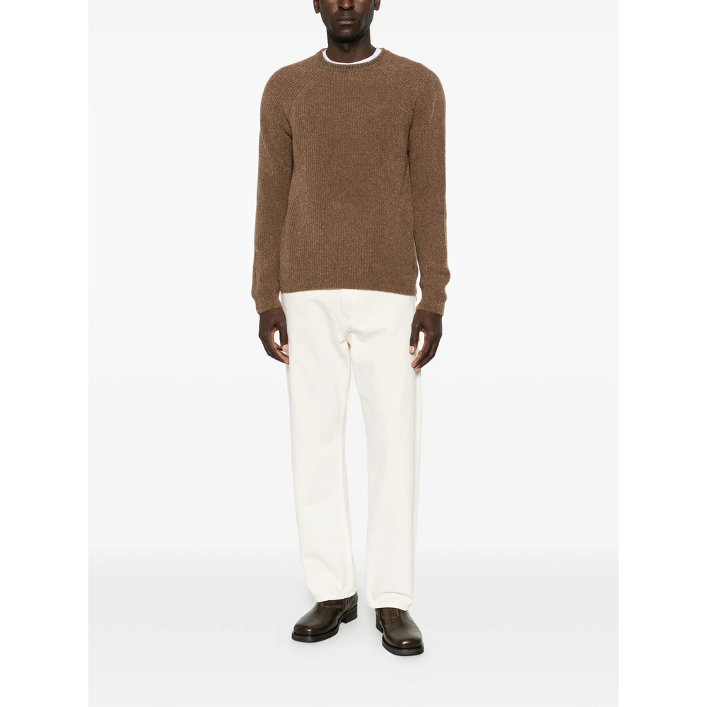 Ribbed-Knit Raglan-Sleeve Sweater