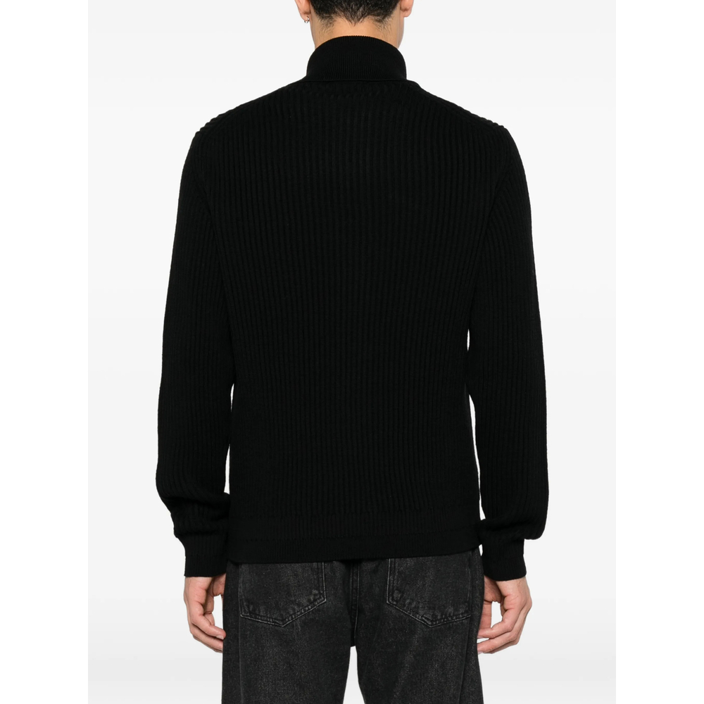 Ribbed-Knit Zip-Up Cardigan