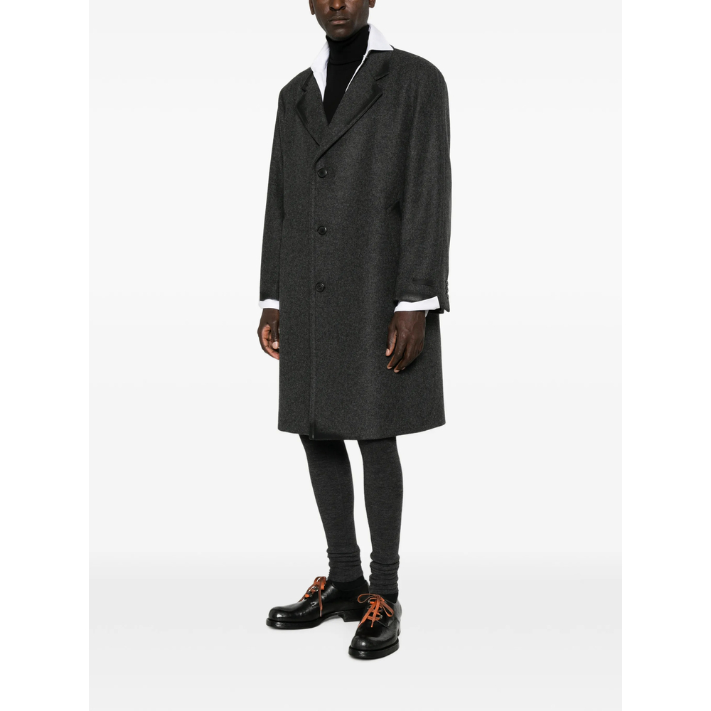 Single-Breasted Wool And Cashmere Coat