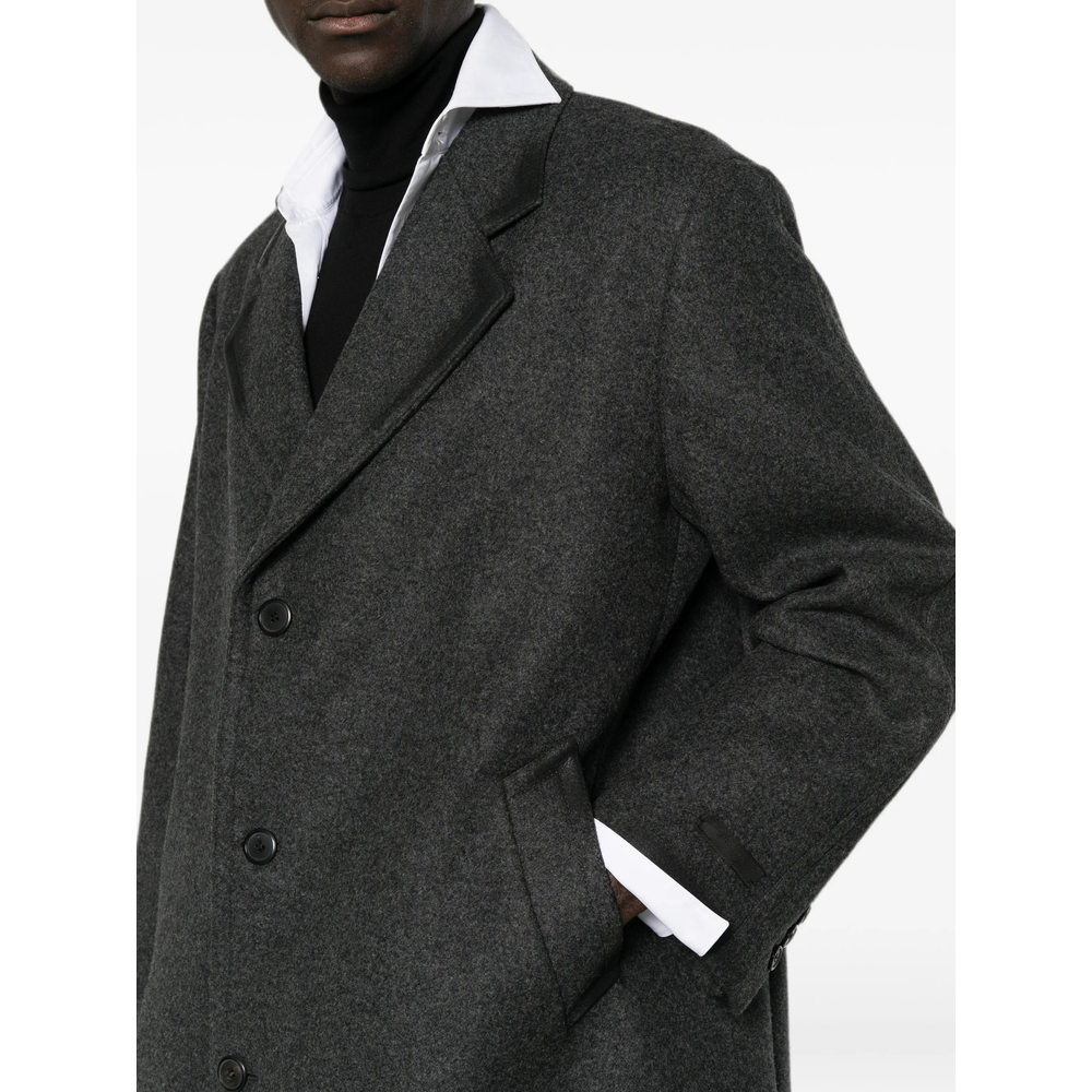 Single-Breasted Wool And Cashmere Coat