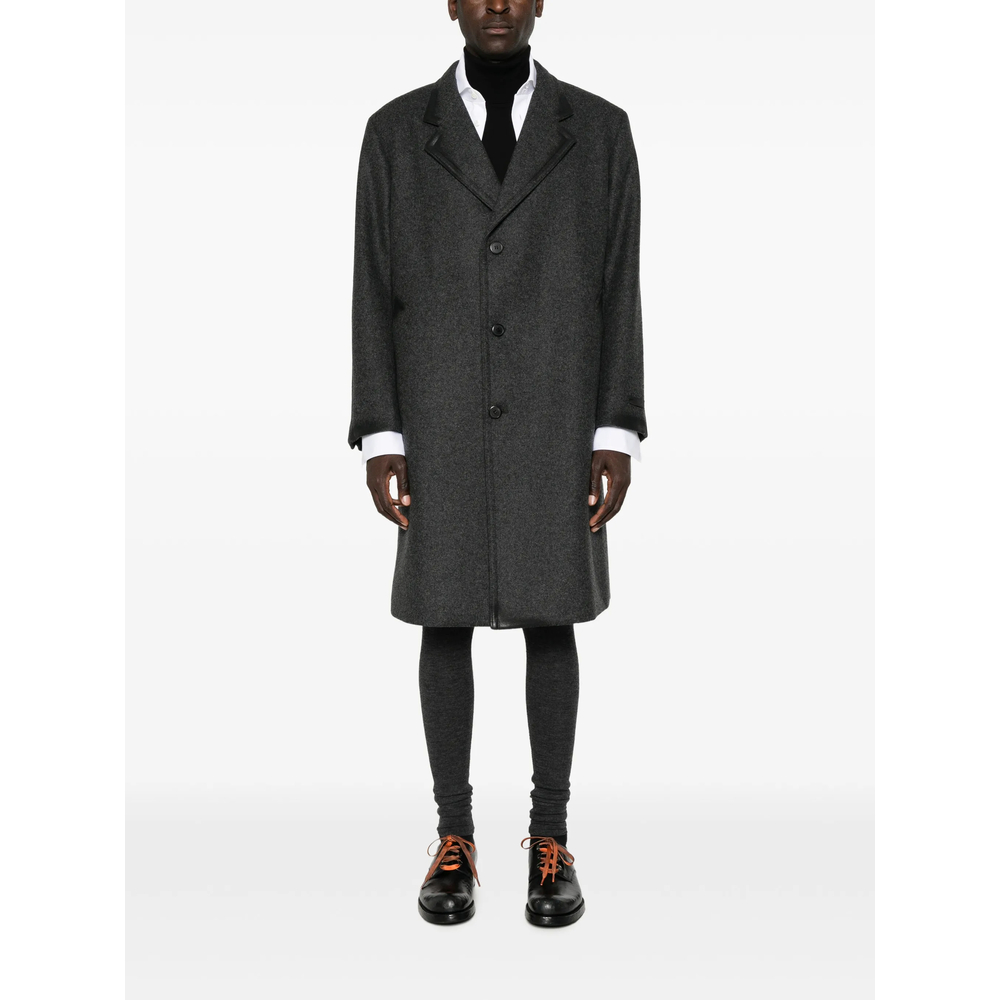 Single-Breasted Wool And Cashmere Coat