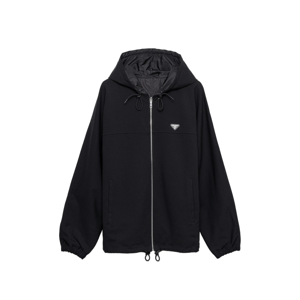 Prada Technical Fleece Hoodie Jacket
