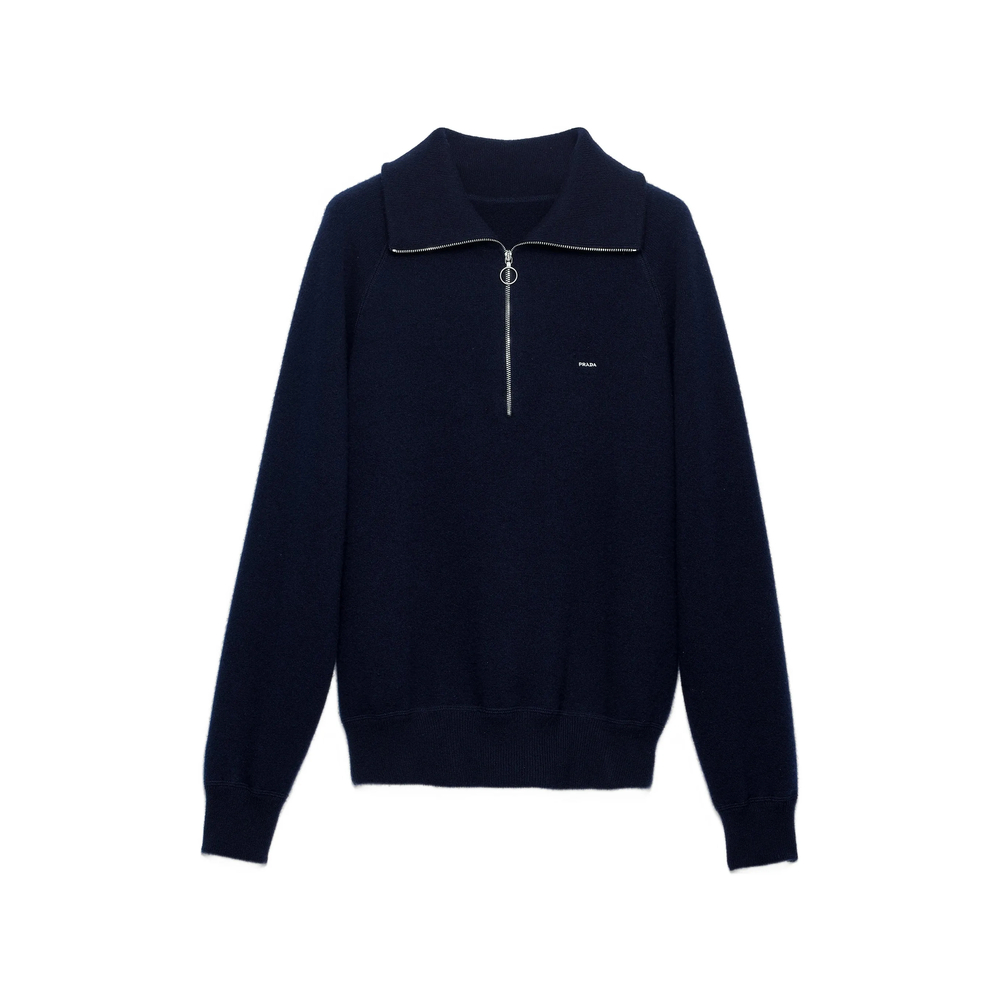 Prada Wool And Cashmere Polo Sweater