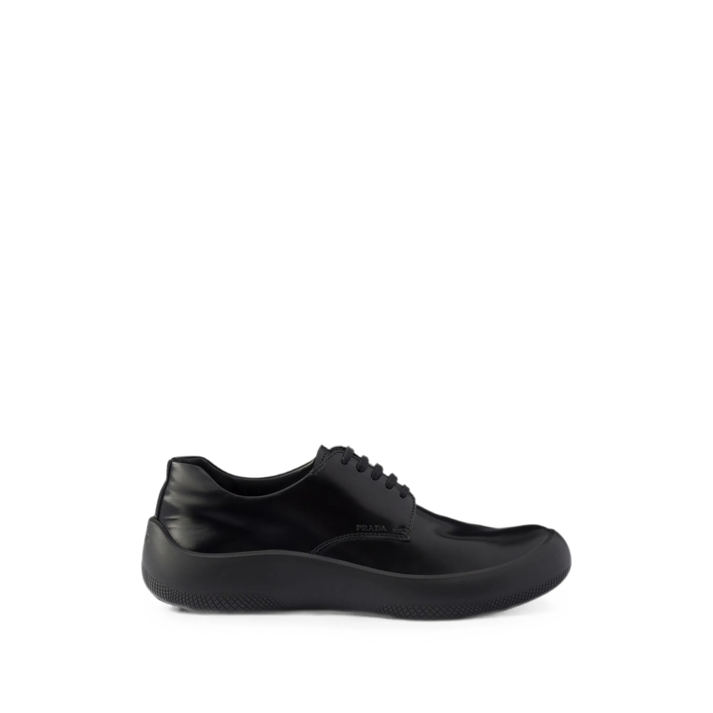 Prada Brushed Leather Laced Shoes