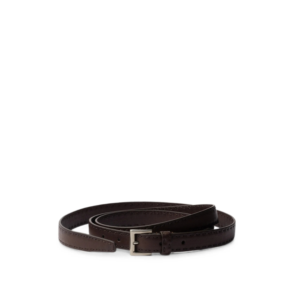 Prada Antiqued Leather Belt