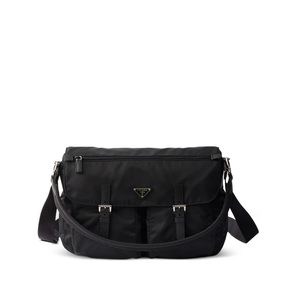 Prada Re-Nylon Leather-trim Shoulder Bag