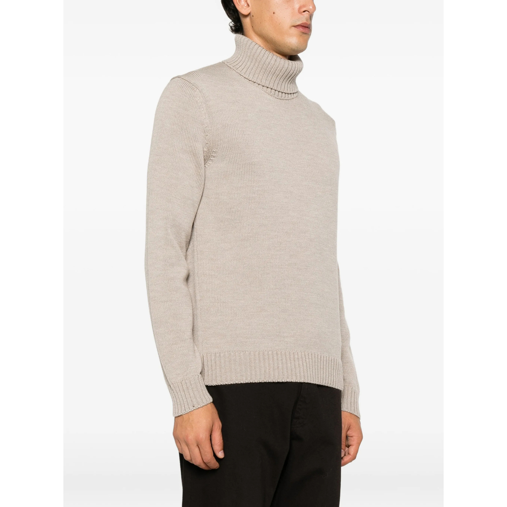 Ribbed-Knit Roll-Neck Sweater
