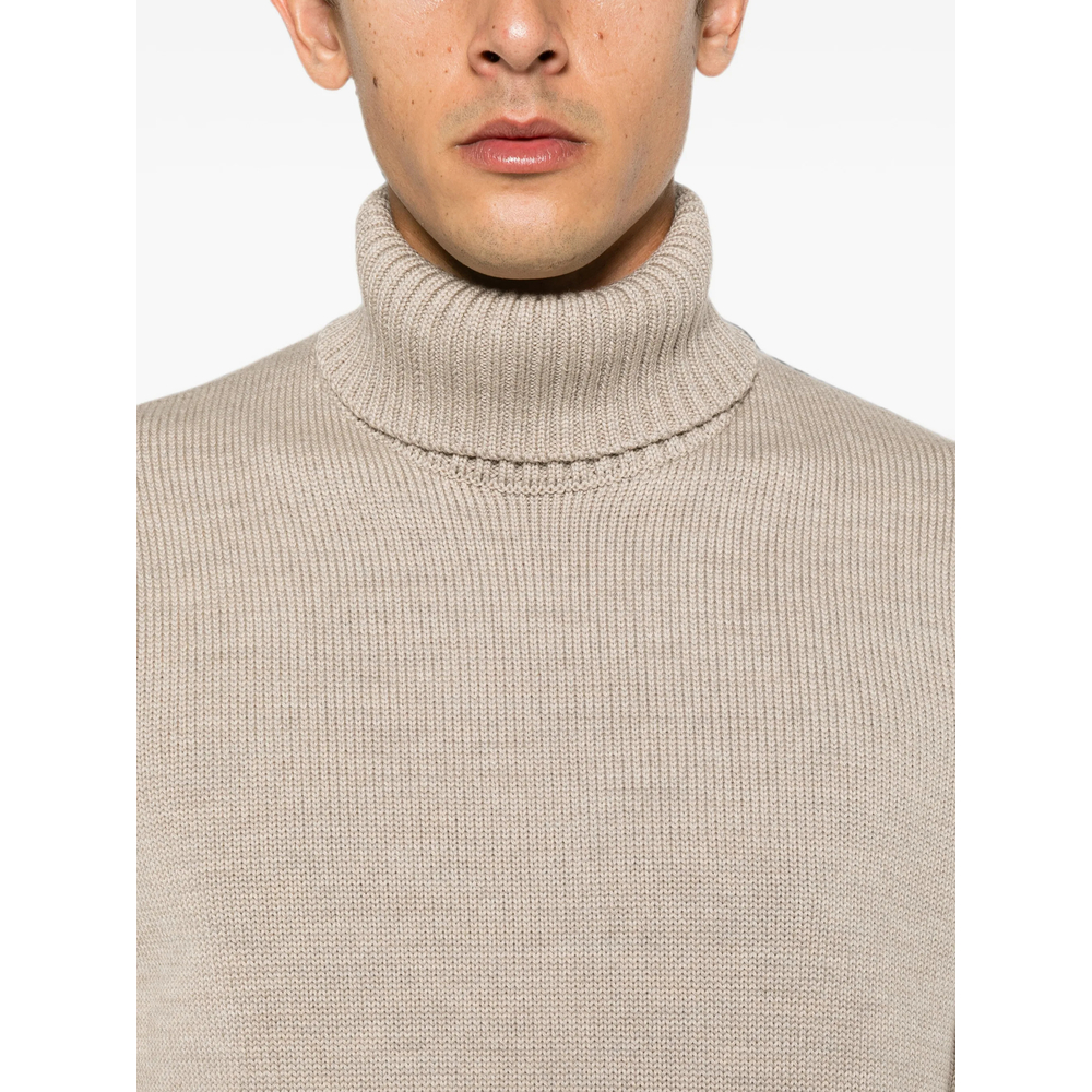 Ribbed-Knit Roll-Neck Sweater
