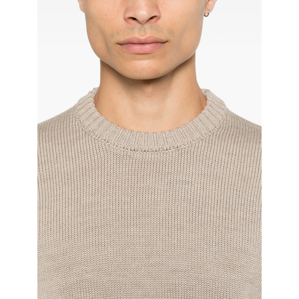 Ribbed-Knit Crew-Neck Wool Jumper