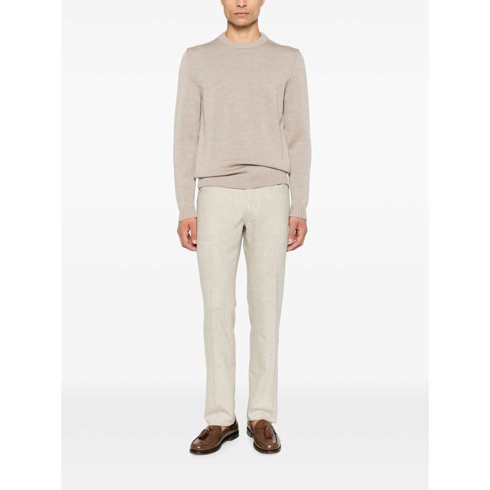 Ribbed-Knit Crew-Neck Wool Jumper