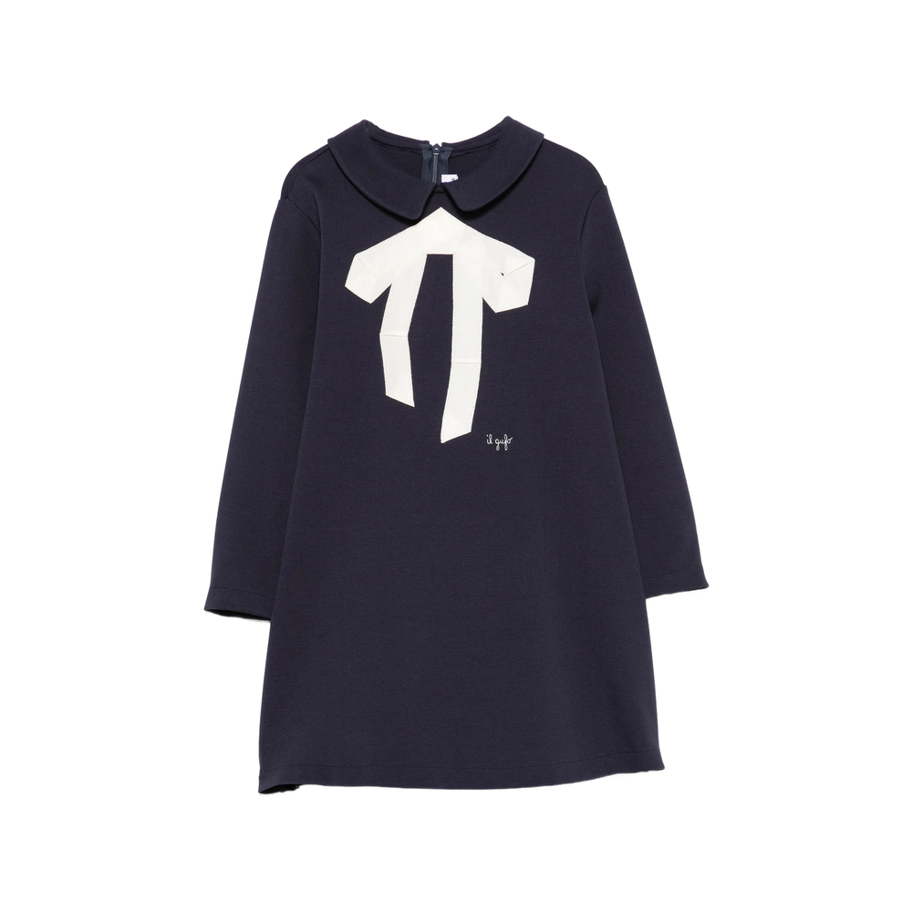 Il Gufo Bow-detail Collared Dress