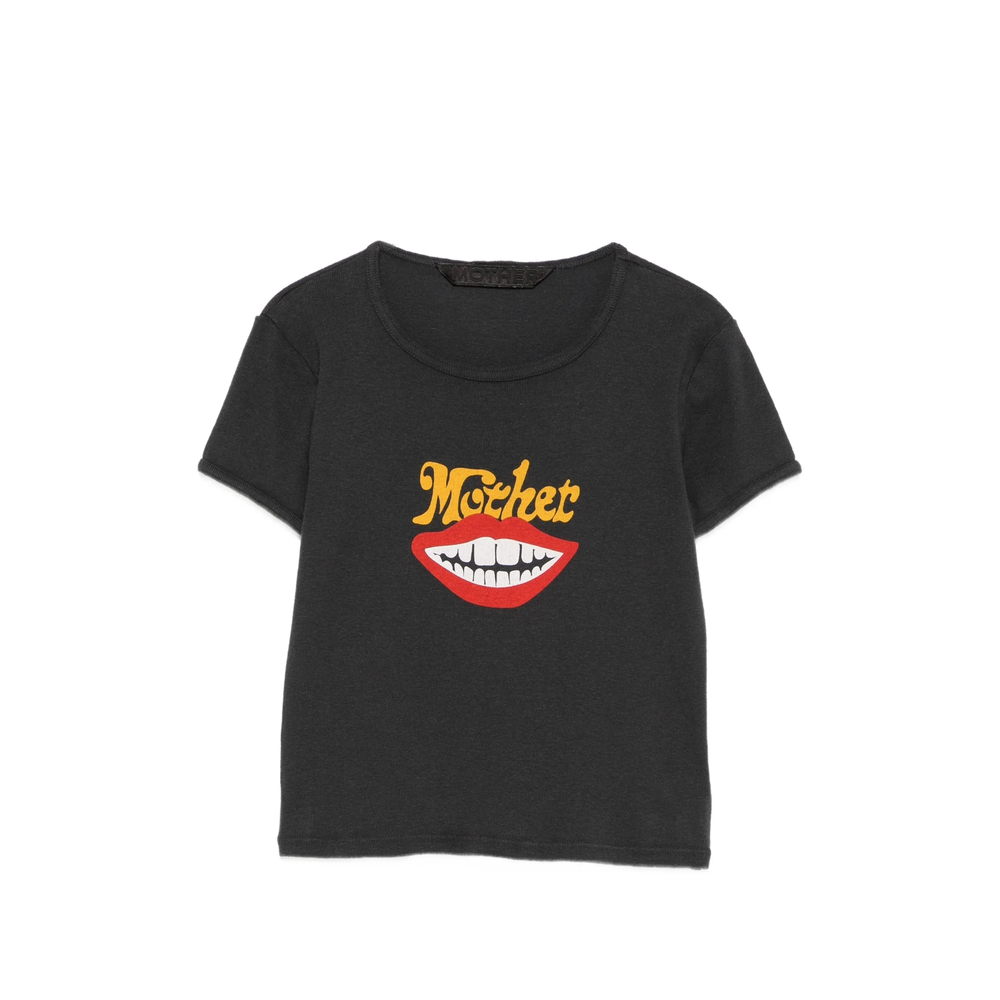 Mother The Itty Bitter Ringer Graphic-print Cropped T-shirt