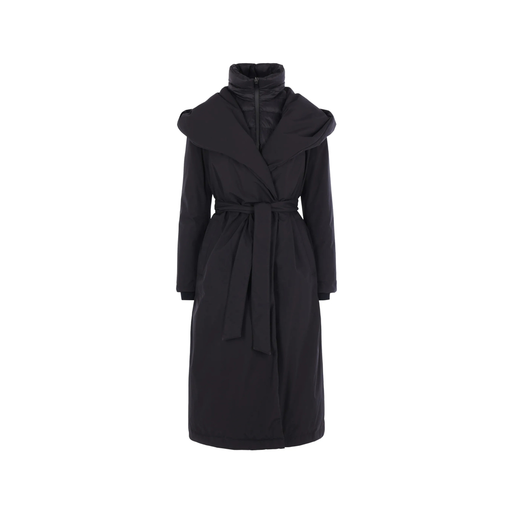 Layered Hooded Coat