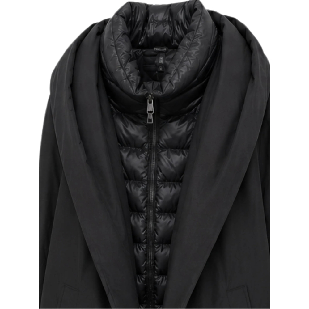 Layered Hooded Coat