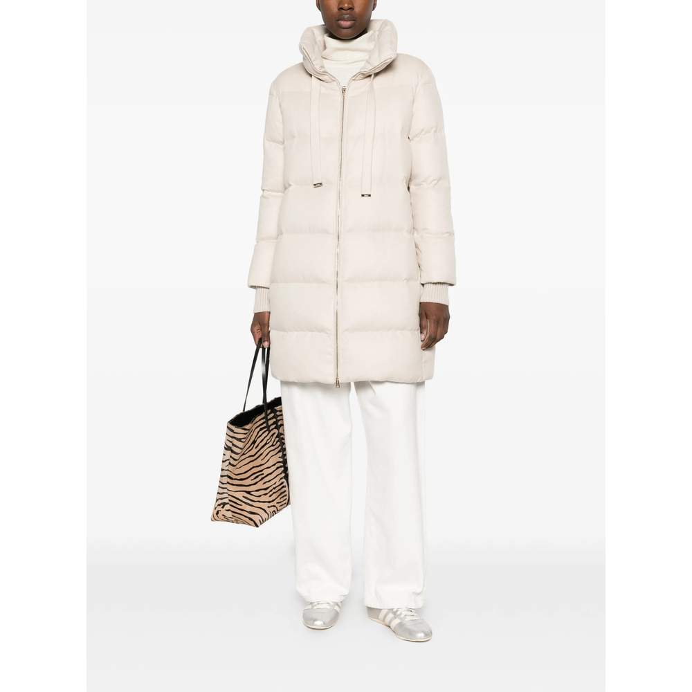 Quilted-Pattern Padded Coat