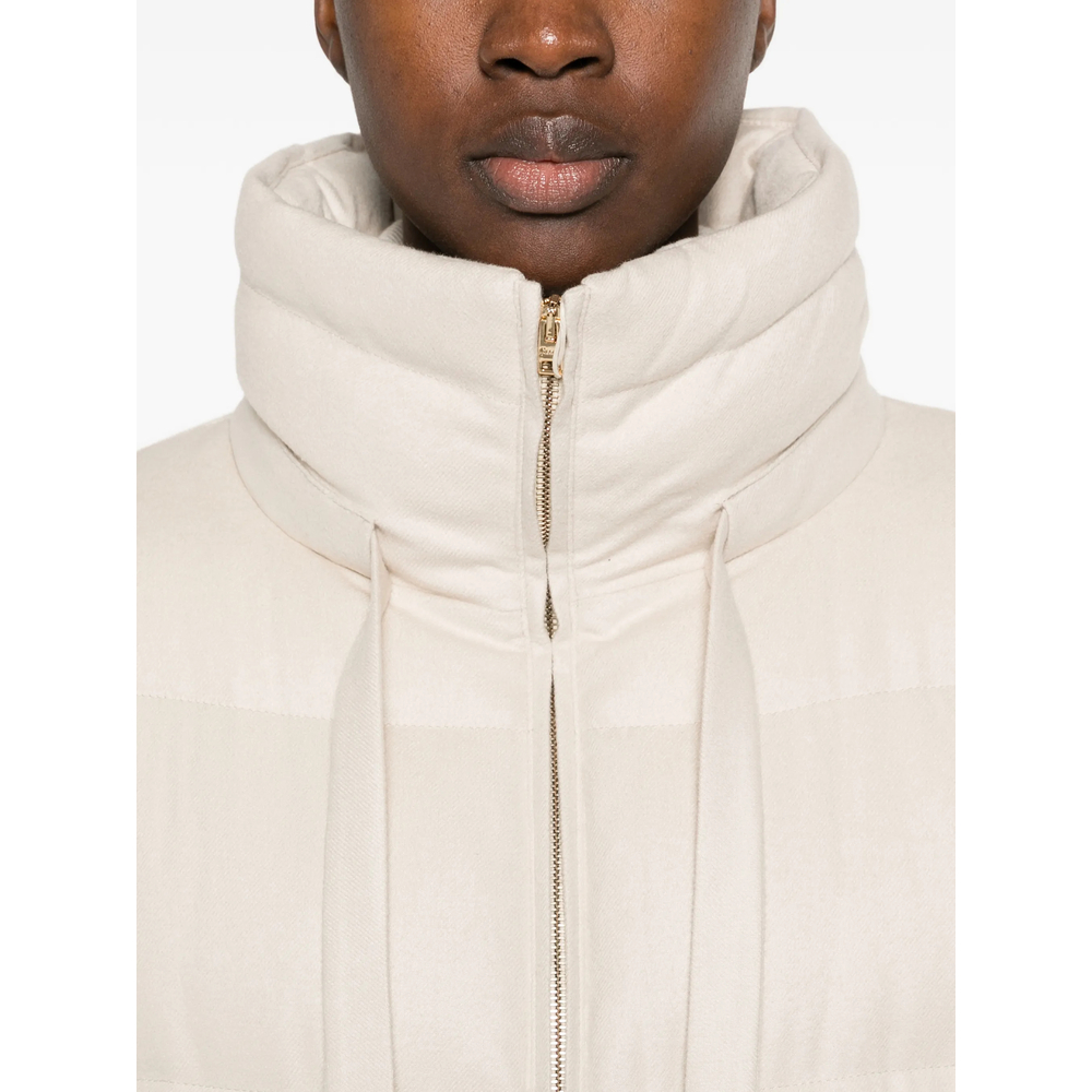 Quilted-Pattern Padded Coat
