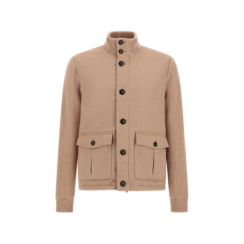 Herno Panelled Knitted Jacket